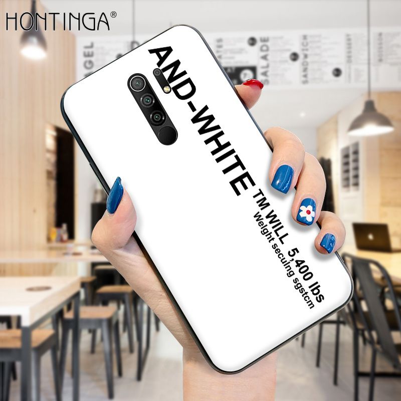 Hontinga for Redmi 9 Case Simple Generous Clean Color Girls Boys Cases Shockproof Soft Silicone TPU Phone Cover