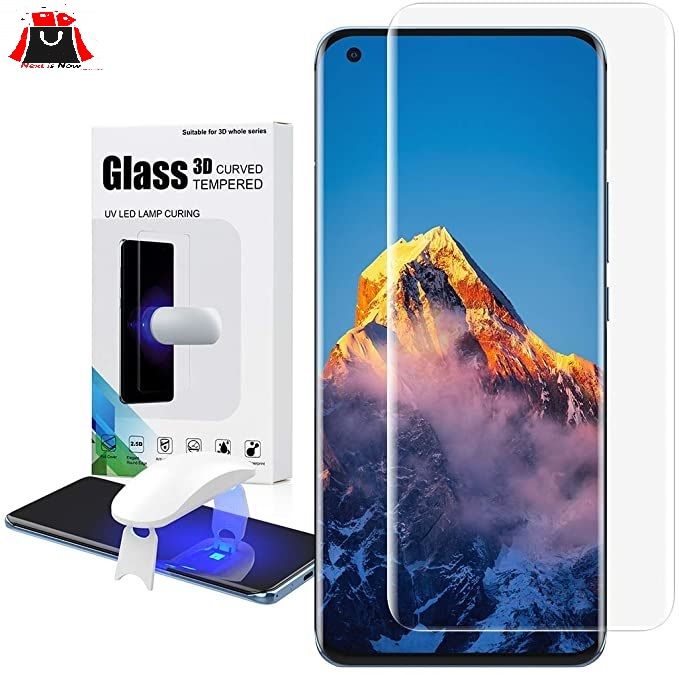 For Xioami Mi 11 Ultra UV Glue Adhesive Curved Edge to Edge Full Coverage Tempered Glass Protective Screen Guard-Transparen