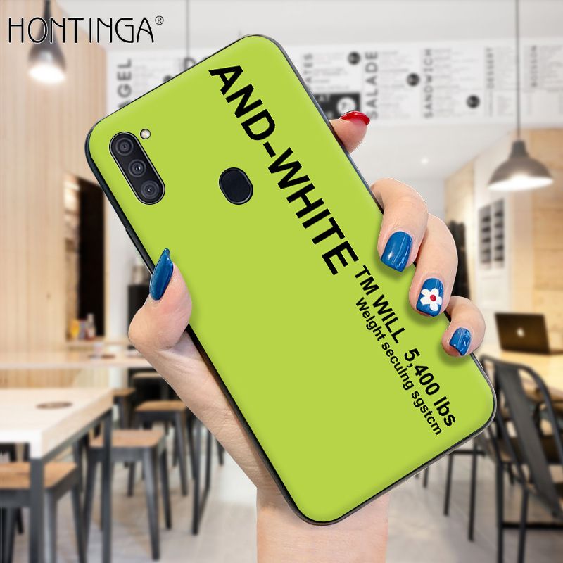 Hontinga for Samsung A11 Case Simple Generous Clean Color Girls Boys Cases Shockproof Soft Silicone TPU Phone Cover