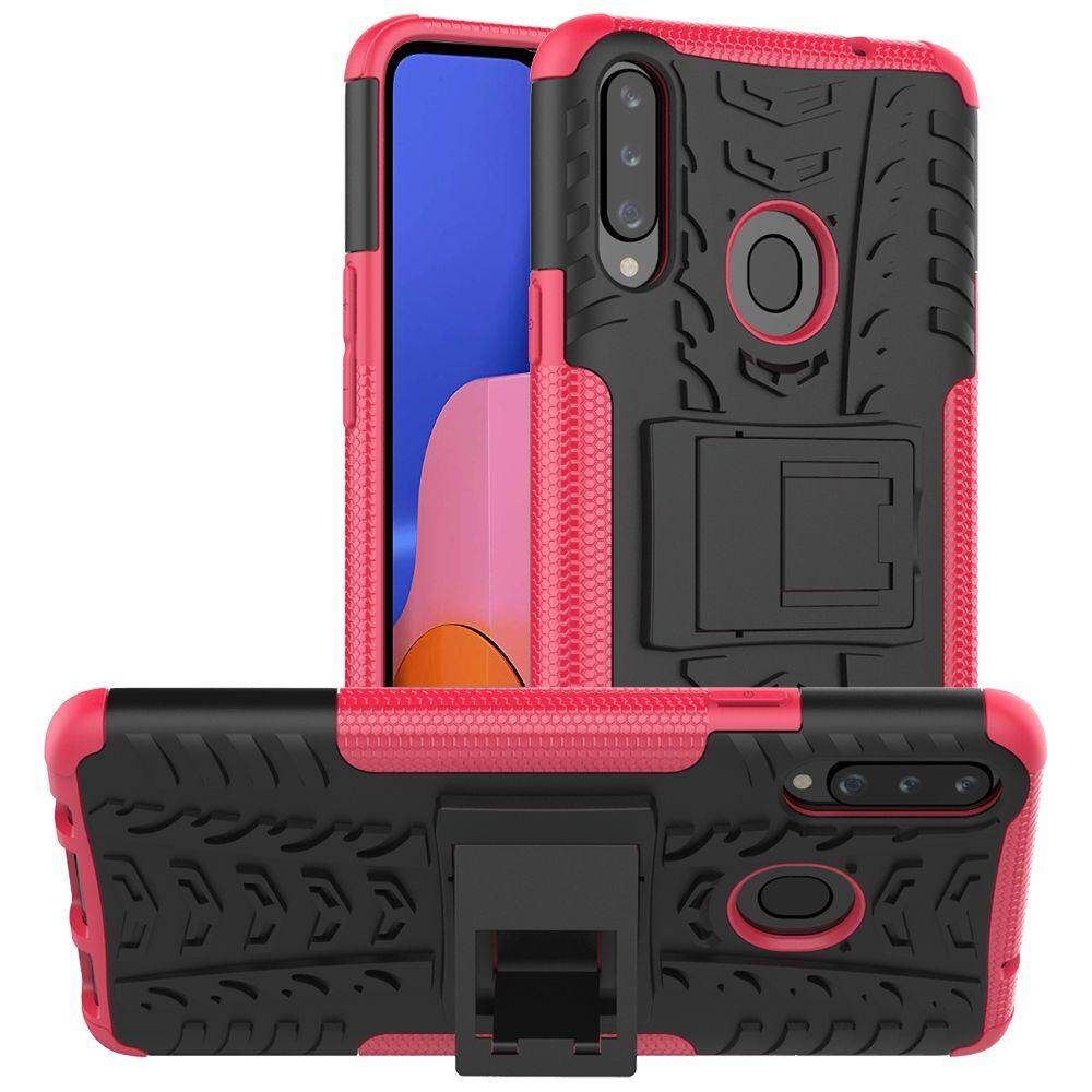 For Samsung Galaxy A20S Dual Layer Heavy Duty Armor Tough Hybrid Shockproof Stand Protective Case Cover