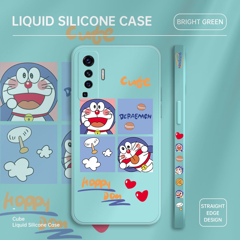 ZeroQiQi for Vivo X50 5G Case Cartoon Cat Phone Cover Soft Full Lens Protection Case Ultra Thin Soft Liquid Silicone Phone Case