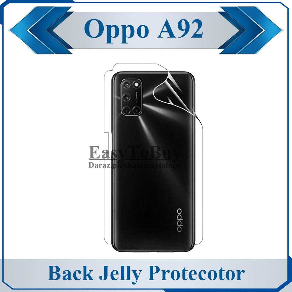 Oppo A92 Hydrogel Back Poly - Transparent