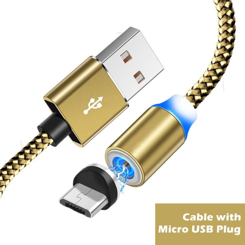 1M 2M Long Magnetic Cable USB C Micro USB LED Usb Charging Cable for iPhone 8 X 11 Pro Samsung S8 S9 A8 2018 A80 A50 A5 A7 2017