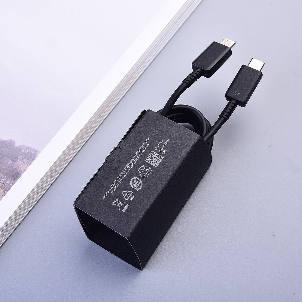 Samsung Galaxy S21 S20 Ultra 45W Super Fast Charging Adapter PD Charger 5A USB C To USB C Cable For S21+ S20+ Note 20/10+ A72 5G