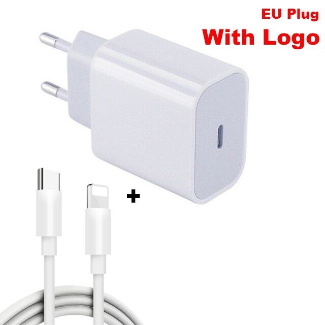 20W PD Power Adapter Charger USB Type C US EU Wall Charger Adapter For iPhone 12 Pro 12 iphone SE 11 XR X XS Max 8Plus