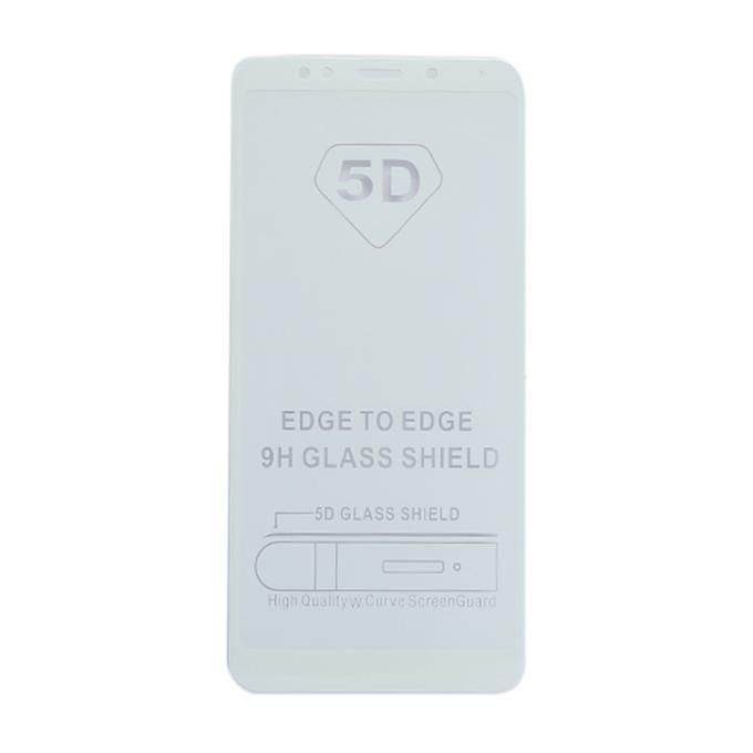 5D 9H Tempered Glass Screen Protector For Xiaomi Redmi 5 Plus - White
