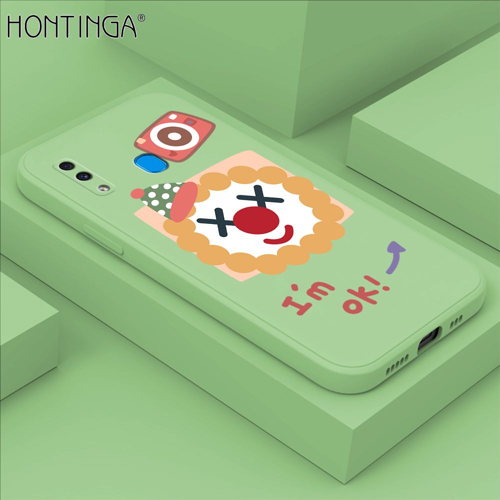 Hontinga for Samsung A20 A30 Case New Cartoon Joker Phone Case Phone Case Soft Square Edge Silicone Cases Full Lens Cover Shockproof Protection Cover