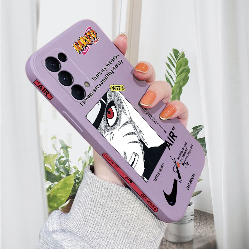 AMORVOR for OPPO Reno 5 5G/4G Back Cover Anime Uzumaki Naruto Side design Soft Case Liquid Silicone Phone Cases
