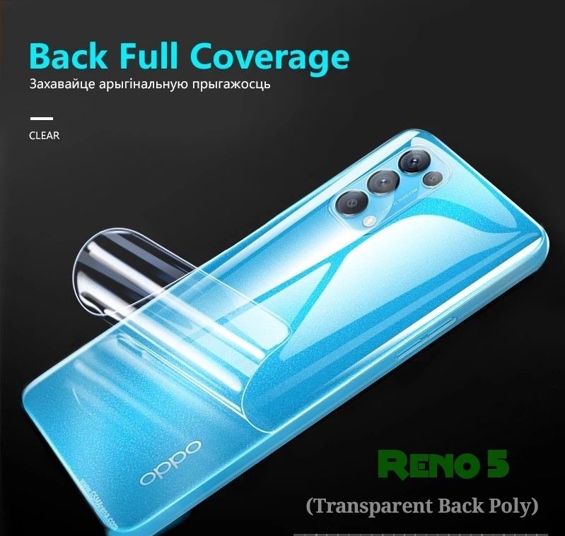 OPPO Reno 5 Premium Hydrogel Soft Clear Back Protector Poly