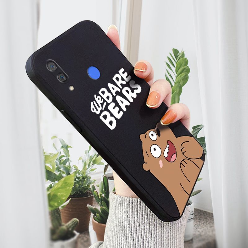 AMORVOR for Huawei Nova 3 Back Cover Cartoon Cute Panda Side design Soft Case Liquid Silicone Phone Cases