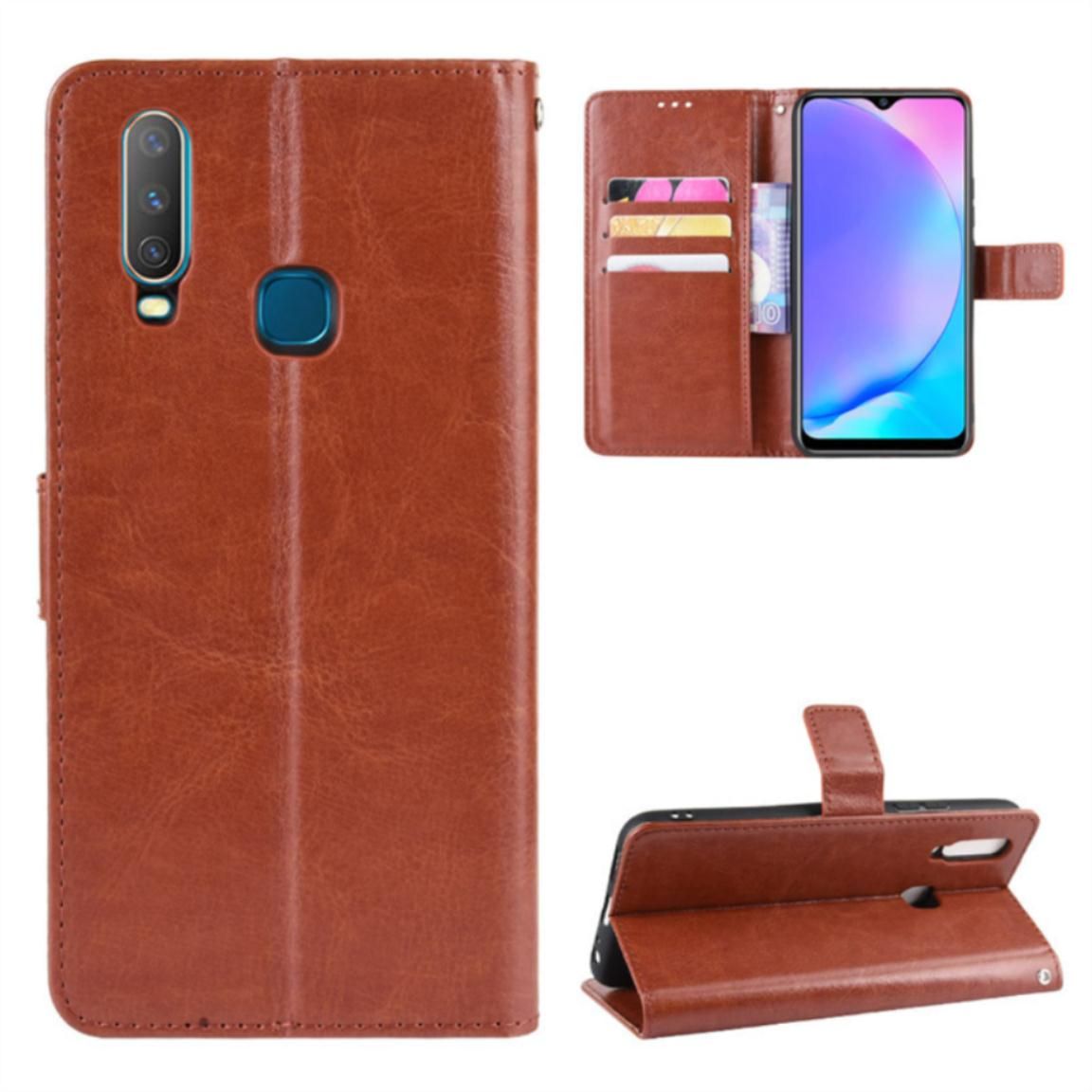 Flip Leather Card Case + Tpu Silicone Back Cover Soft Phone Case For Vivo U10 Casing