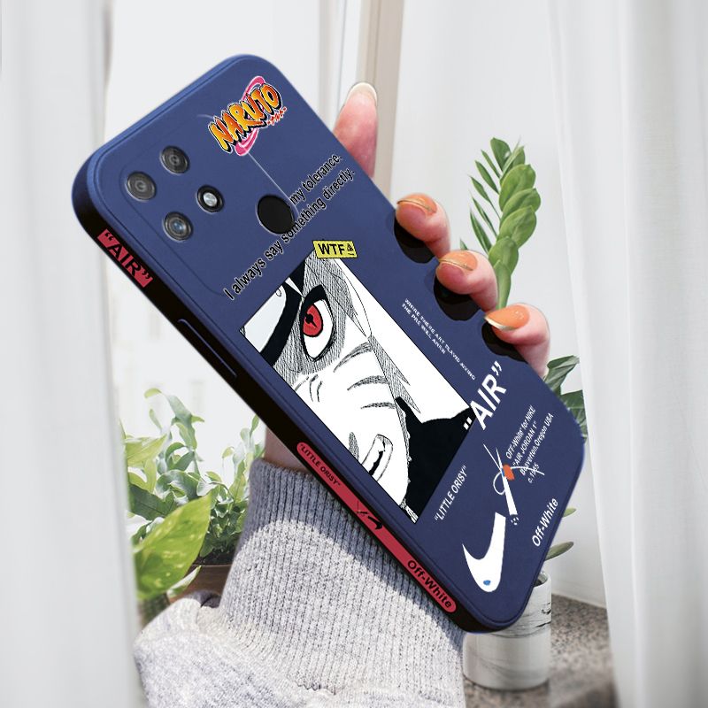 AMORVOR for Realme Narzo 50A Back Cover Anime Uzumaki Naruto Side design Soft Case Liquid Silicone Phone Cases