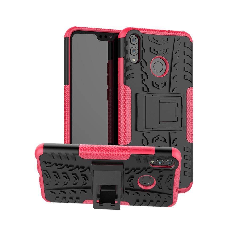 For Huawei Honor 8X Dual Layer Heavy Duty Armor Tough Hybrid Shockproof Stand Protective Case Cover