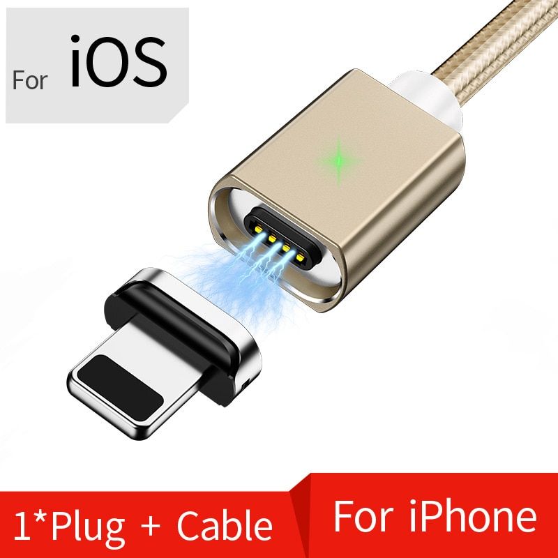 1M 2M Magnetic Micro USB Cable For iPhone Samsung Fast Charging Data Wire Cord Magnet Charger USB Type C 3A Mobile Phone Cable