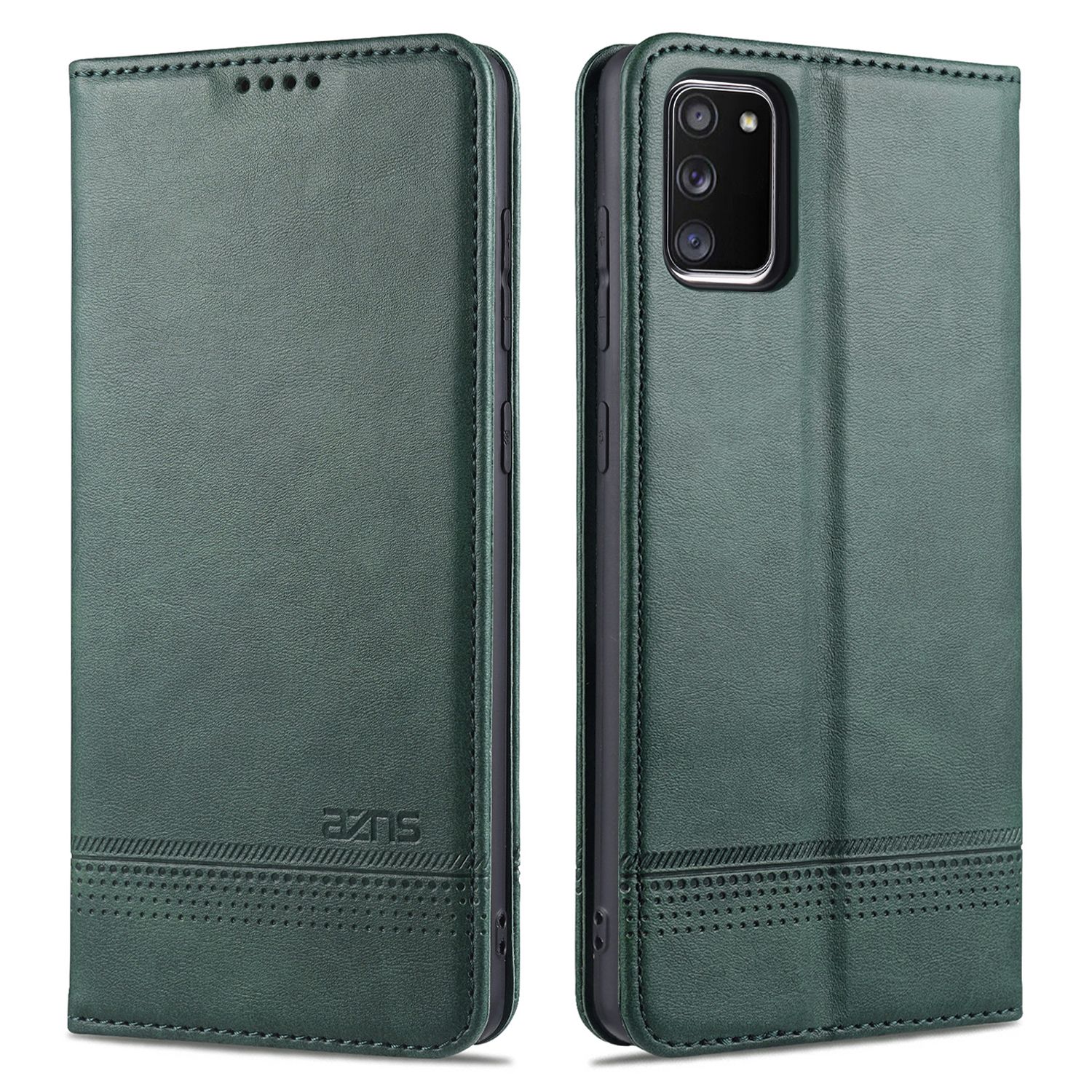 Leather Case for Samsung Galaxy A02S Vintage Flip Wallet Card Slots Magnetic Closure TPU Inner Stand Cover