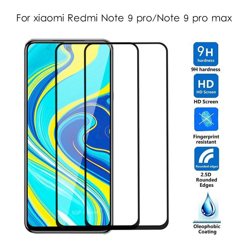 For Xiaomi Redmi Note 9 Pro Max / Note 9 Pro 21D Tempered Glass Screen Protector