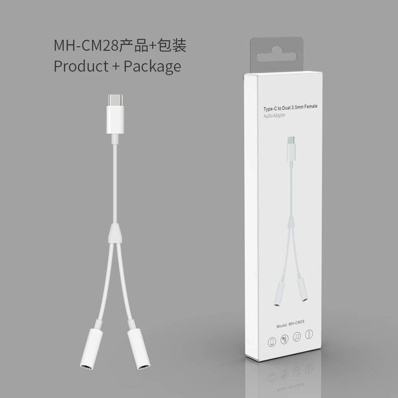 MH-CM28 Huawei type-c couple one point two audio cable double 3.5mm