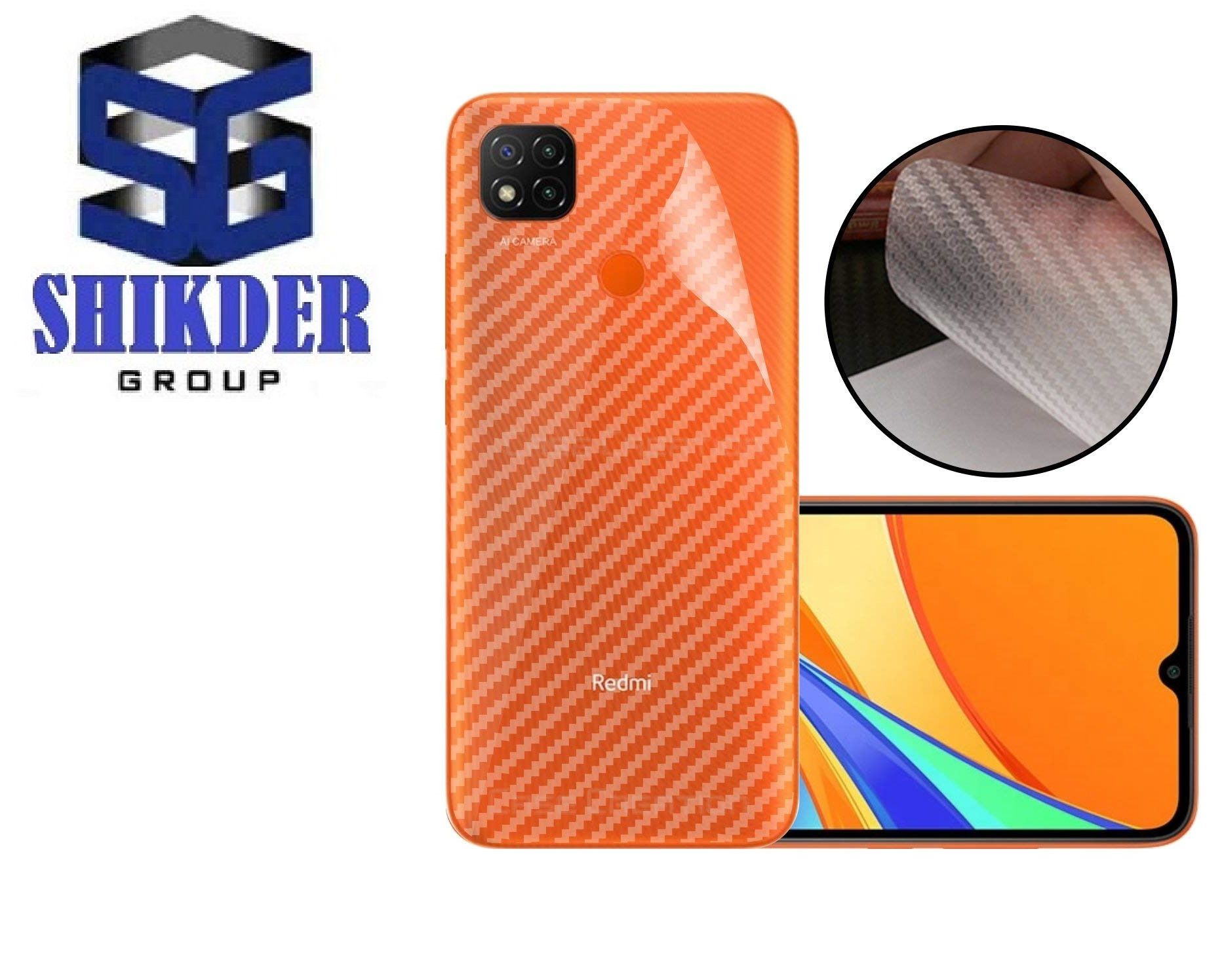 For Xiaomi Redmi 9c carbon Fiber Sticker Vinyl Back Poly Skin Protectorcarbon Fiber Sticker Vinyl Back Poly Skin Protector