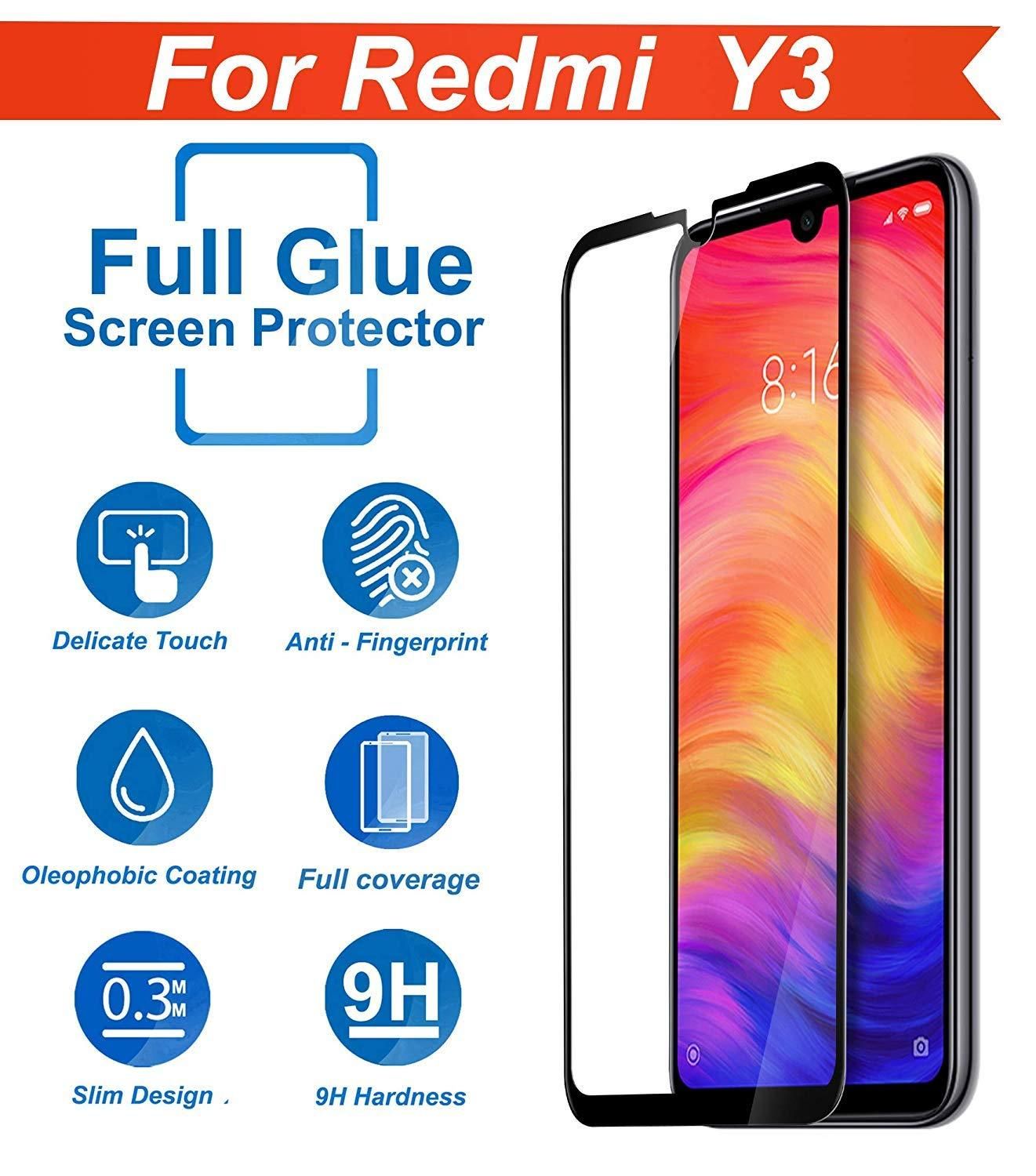 For Redmi Y3 6D Tempered Glass Screen Protector - Transparent.
