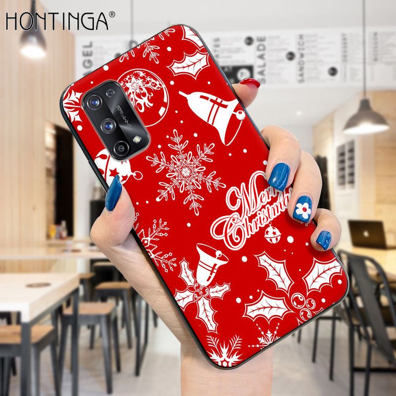 Hontinga for Realme X7 Pro Case Merry Christmas Gifts for Girls Boys Phone Cover Shockproof Soft Silicone TPU Cases