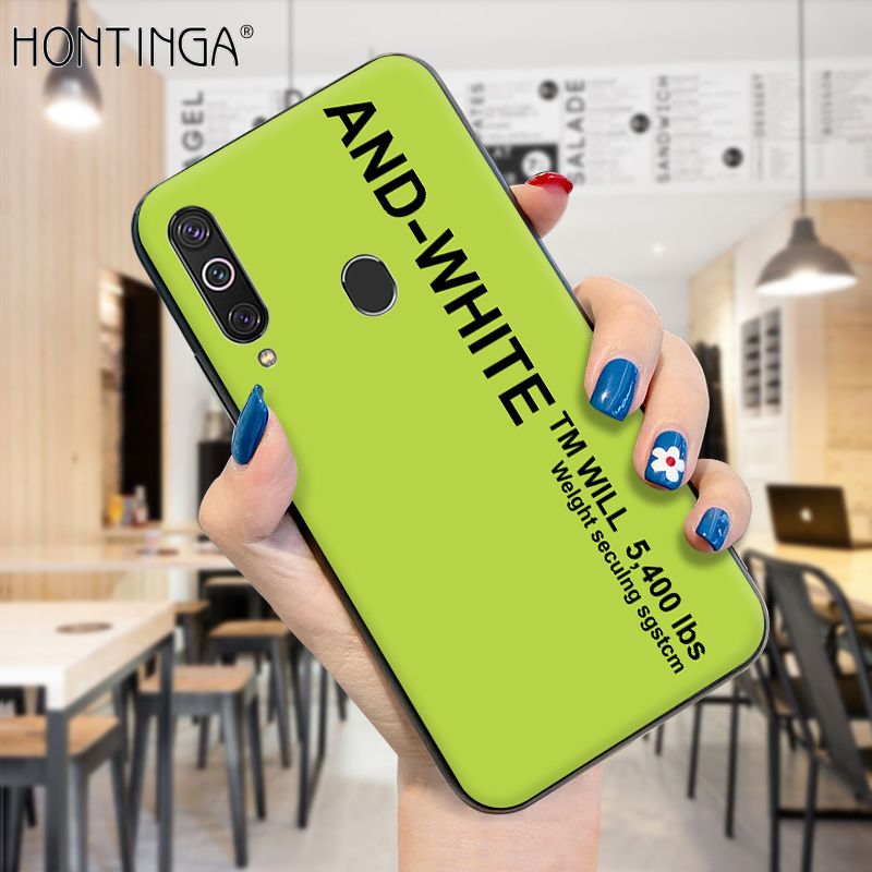Hontinga for Samsung A60 Case Simple Generous Clean Color Girls Boys Cases Shockproof Soft Silicone TPU Phone Cover