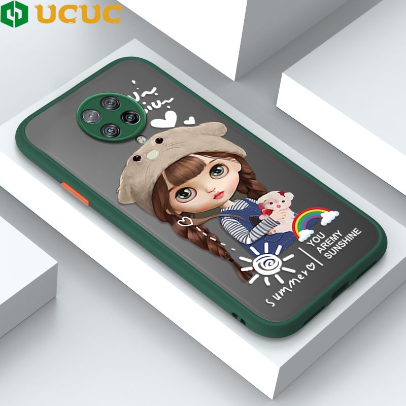 UCUC for Redmi K30 Pro / Xiaomi Poco F2 Pro / Pocophone F2 Pro / K30 Pro ZooM Back Cover Rainbow Lovely Girls Frosted Transparent Hard Phone Case Thin Shockproof Full Cover Camera Protect Case