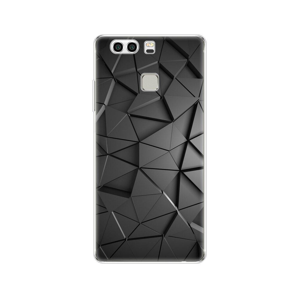 cover phone case for huawei P9 LITE PLUS 2016 soft tpu silicon back cover 360 full protective printing transparent coque