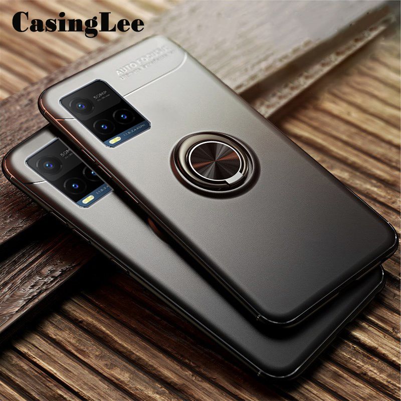Casinglee for VIVO Y21S case Magnetic Finger Ring Holder Back cover for VIVO Y21S Cases 360 Degree Rotation Car Holder Magnetic For girls and Boys