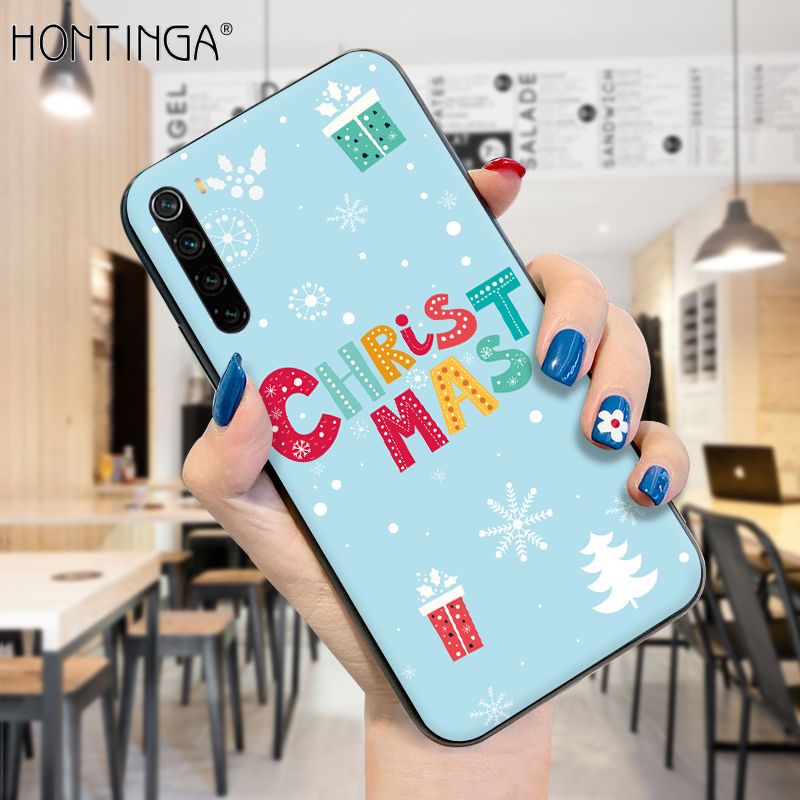 Hontinga for Redmi Note8 Case Merry Christmas Gifts for Girls Boys Phone Cover Shockproof Soft Silicone TPU Cases