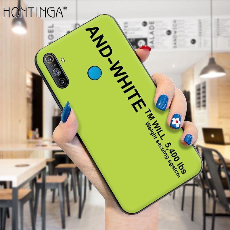 Hontinga for Realme C3 Case Simple Generous Clean Color Girls Boys Cases Shockproof Soft Silicone TPU Phone Cover