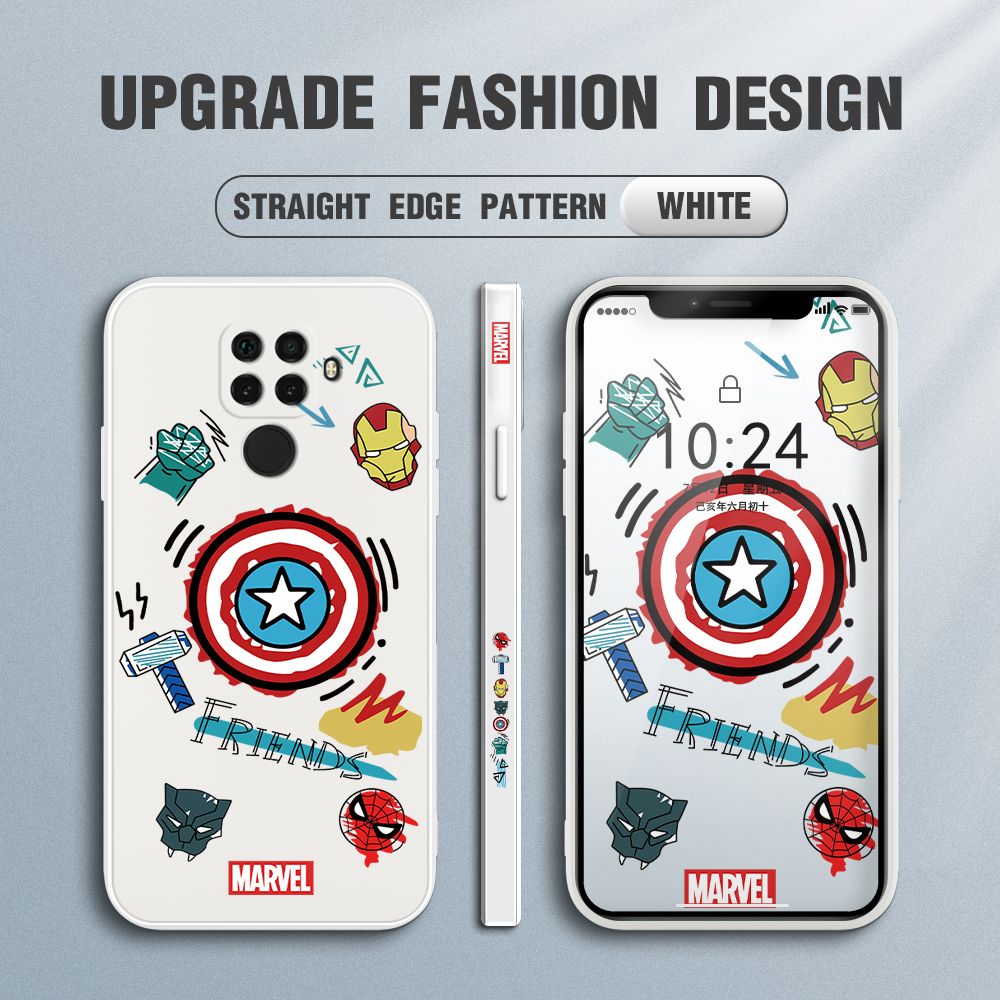 UCUC for Huawei Nova 5i Pro / 5Z Back Cover Creative Shield Ultra Thin Soft Luxury Square Multicolor Liquid Silicone Phone Case