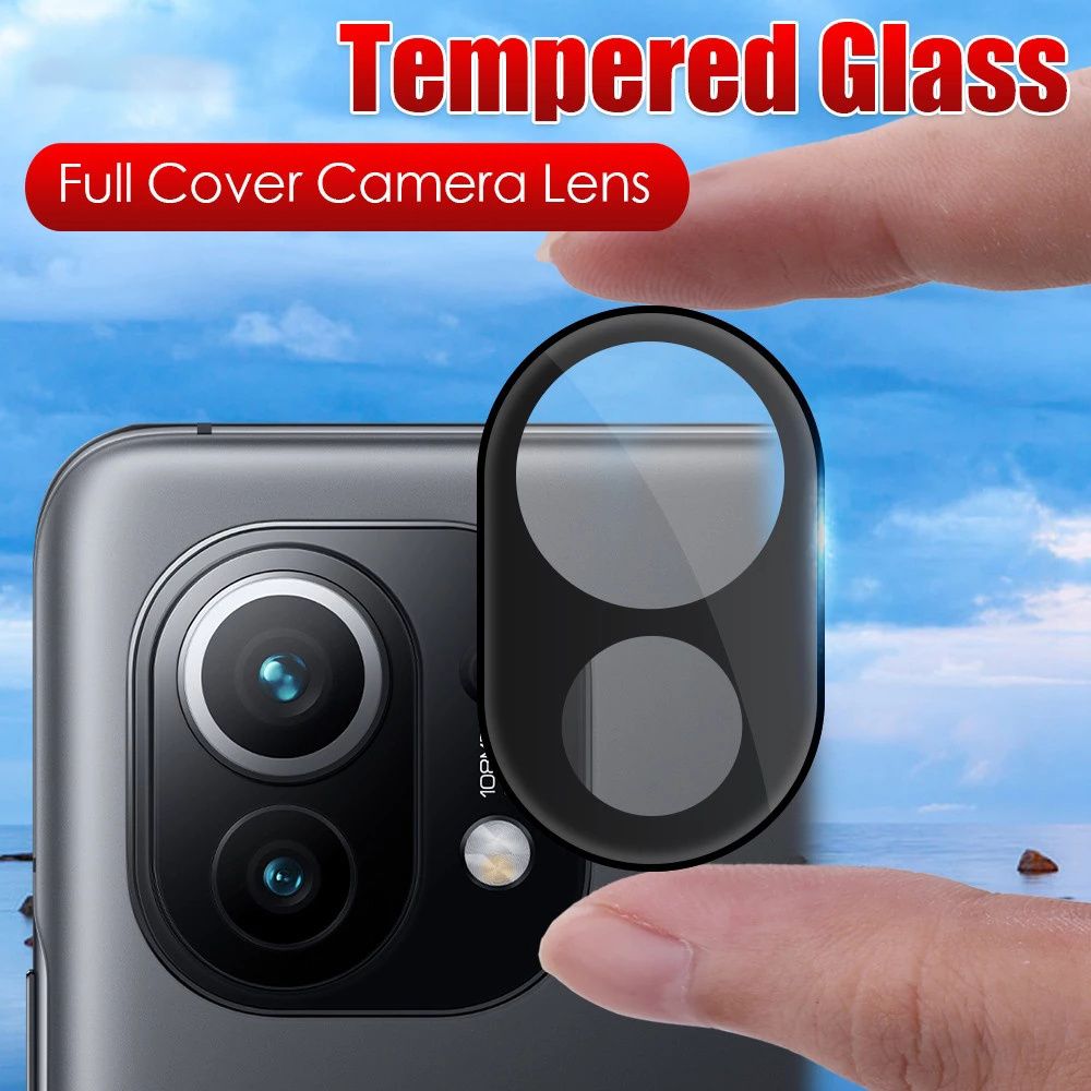 For Xiaomi Mi 11 Lite 5G Lens Shield Latest Generation Curvy Border Glass Membrane HD Tempered Glass Camera Full Lens Protector