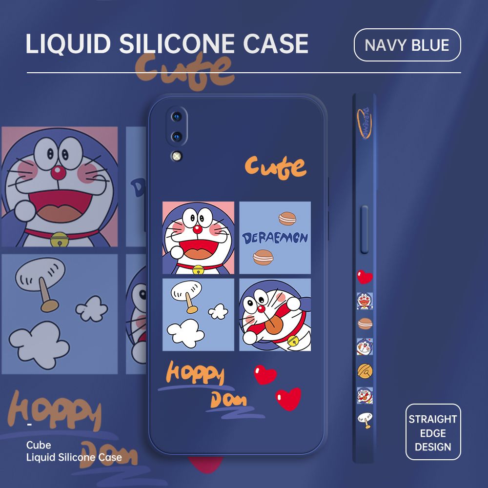 ZeroQiQi for Vivo Y93 Case Cartoon Cat Phone Cover Soft Full Lens Protection Case Ultra Thin Soft Liquid Silicone Phone Case
