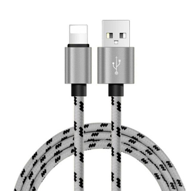 USB Cable For iPhone 12 11 Pro Max Xs X XR 8 7 6 6s Plus 5s iPad Nylon braid Fast Charging Phone Charger Data Cord Long Wire 3m