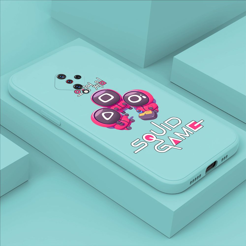 ZeroQiQi for Vivo S1 Pro Case Cute Cartoon Cute Squid Character Phone Cover Square Liquid Silicone Shockproof Phone Protective Case