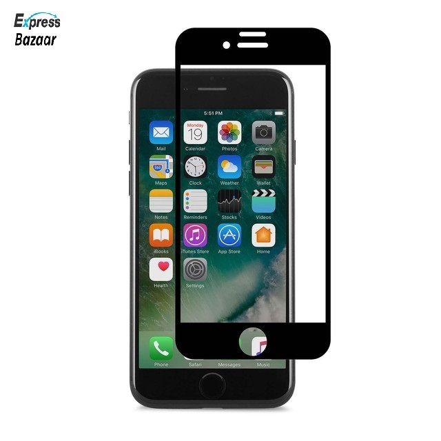 Tempered 6D / 11D / 21D Glass Screen Protector For Apple iPhone SE - Black