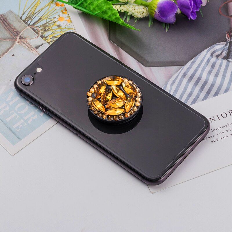 Pocketsocket Bling Diamond Finger Grip Holder Stand for IPhone X 7 Samsung Huawei Pocket Socket Air Bag Cell Phone Bracket