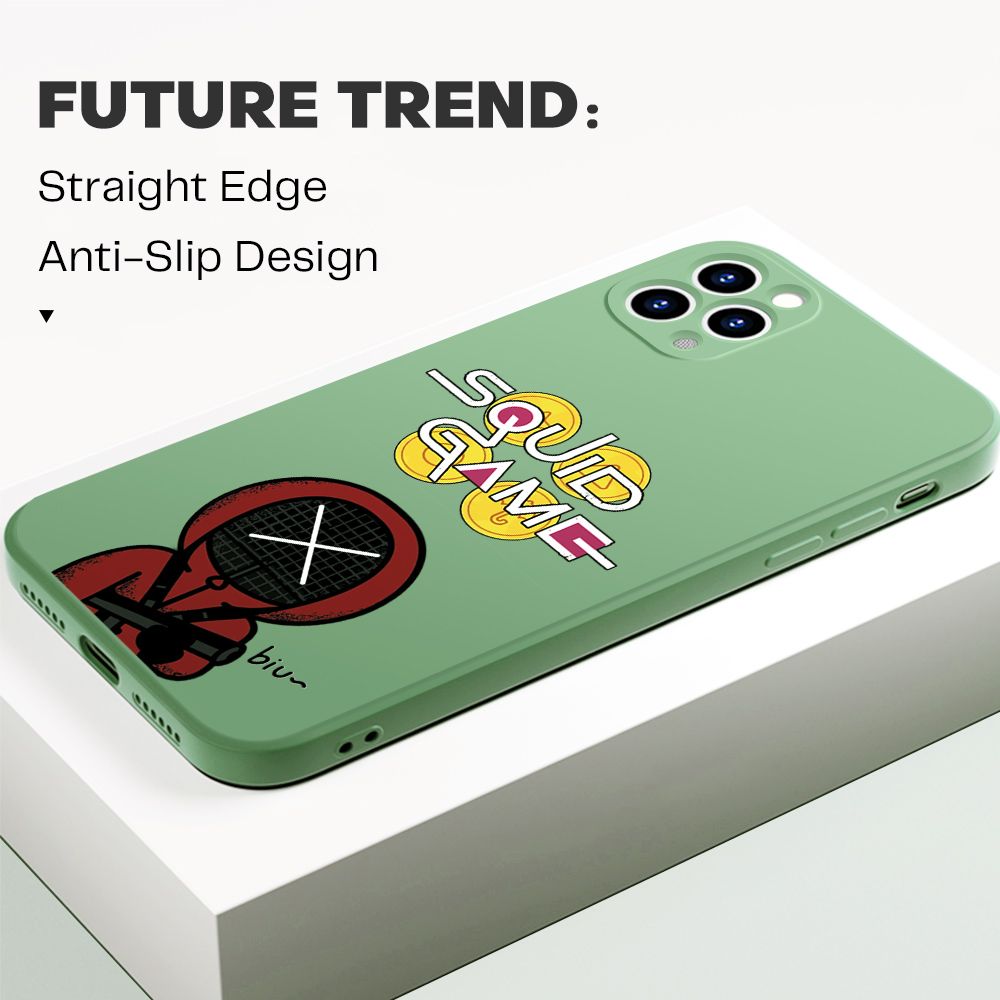 Jizetin for OPPO A3S / A12E / Realme C1 Case Fashion Cartoon Judge Role Phone Cover Square Liquid Silicone Trend Phone Case