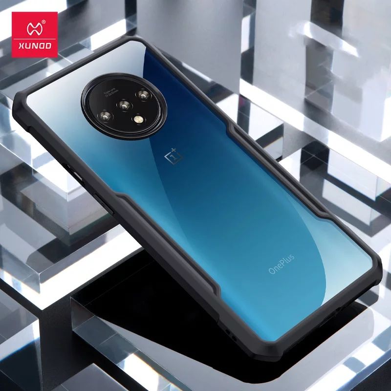 Xundd Case For OnePlus 7T Shockproof Phone Case Droop-Proof Bumper & Back Transparent Phone Cover