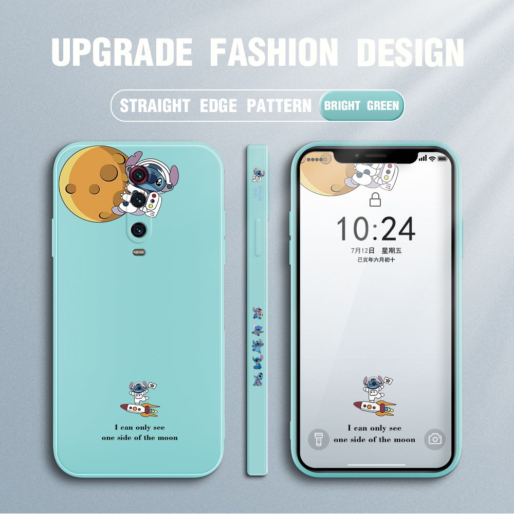 Jizetin for Xiaomi Mi 9T / 9T Pro / Redmi K20 / K20 Pro Case Side Design Phone Cover  Astronaut Stitch Cover Square Edge Pattern Liquid Silicone Trend Case