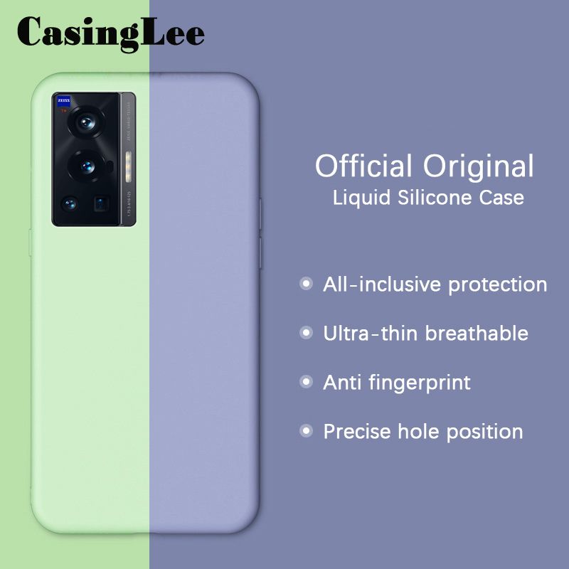 Casinglee For VIVO X70 Pro Case Soft Silicone Cover Environmentally Silicone Back cover VIVO X70 Pro Phone Cases For girls and Boys