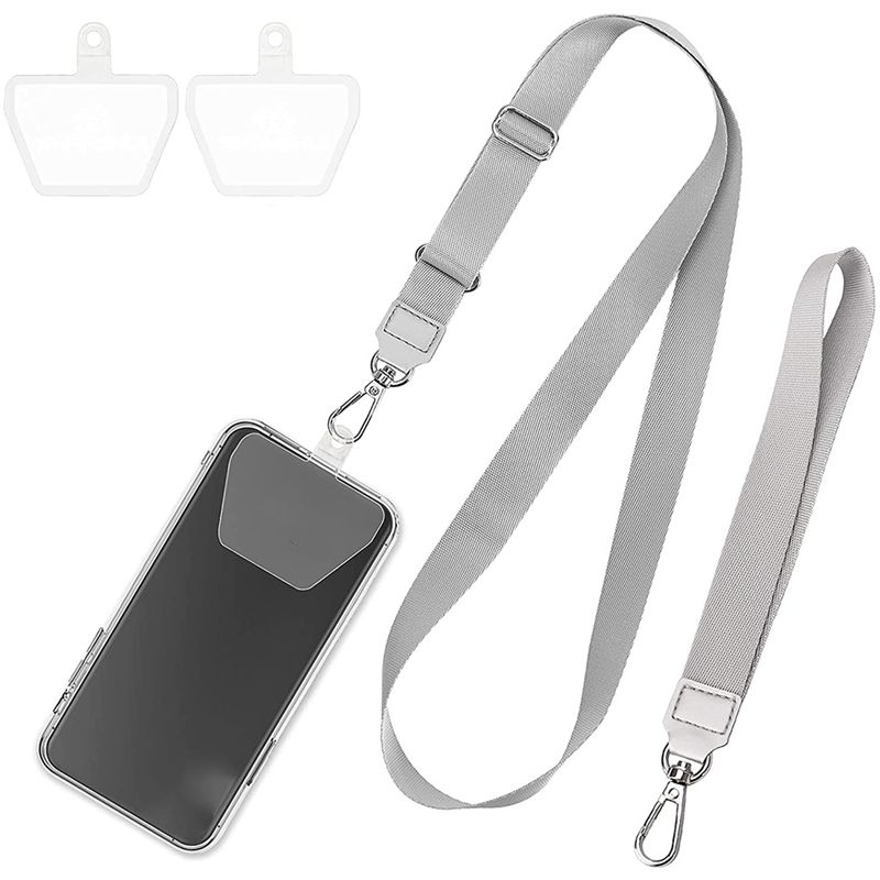 Phone Lanyard, Universal Cell Phone Lanyard Adjustable Crossbody Neck Strap and Wristlet Strap Phone Charms with 2 Pads