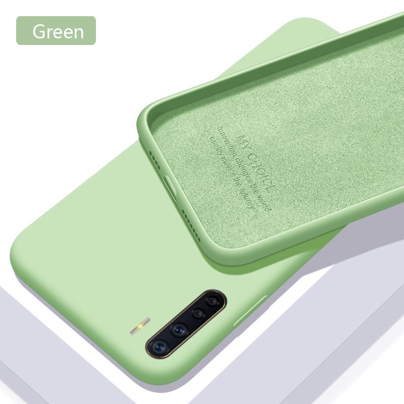 Biruiqu For OPPO A91 F15 Reno 3 Case Liquid Silicone Soft Rubber Shockproof Cover