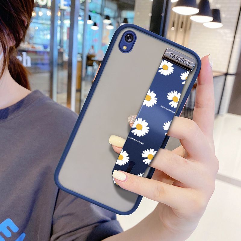 UCUC for ASUS Zenfone Live Wrist Strap Case INS Style Small Fresh Daisies Wristband Printing Cover Shockproof Frosted Phone Case