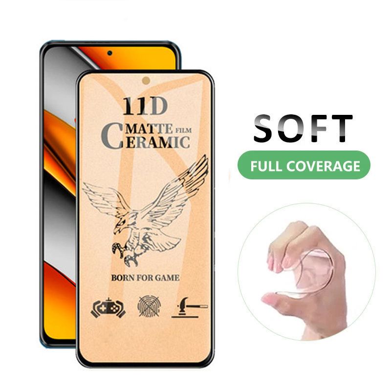 For Xiaomi Poco F3 Premium Anti-Fingerprint Ceramic Matte Gaming and Flexible Tempered Screen Protector
