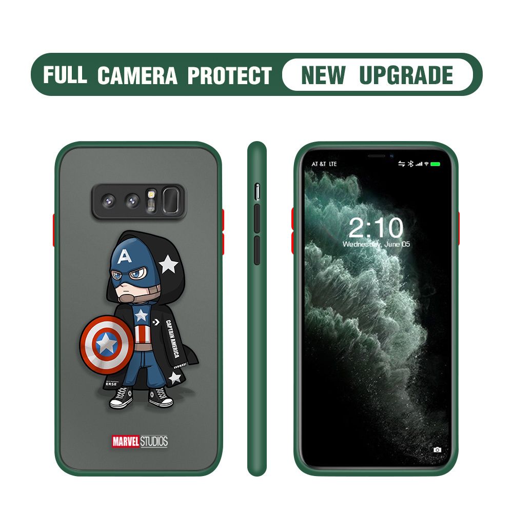 Hontinga for Samsung Note 8 Case Cartoon For Boys Camera Shockproof Protection Casing Edge Frosted Transparent Phone Cover