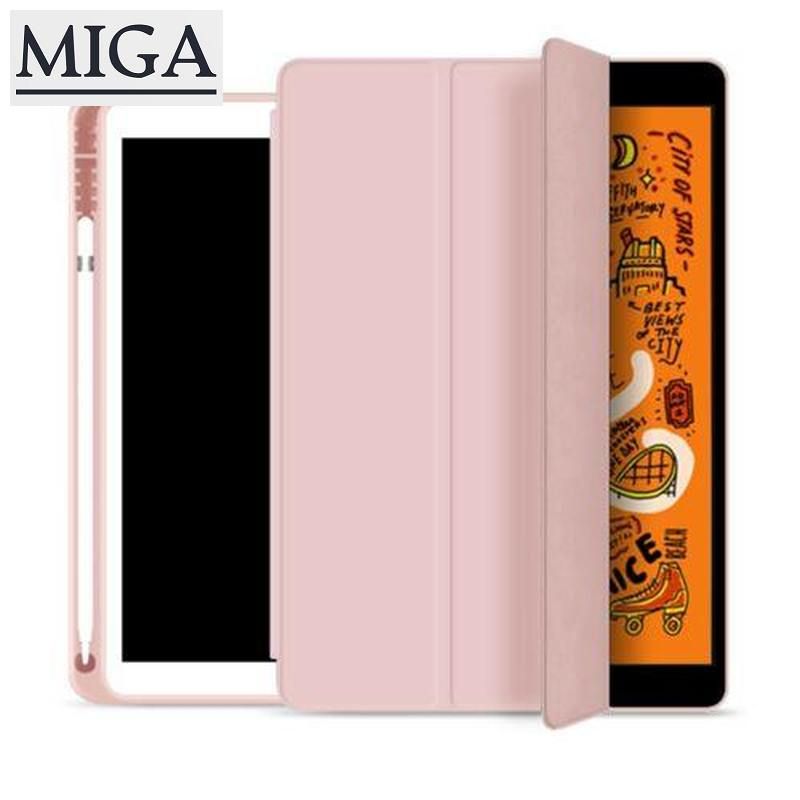 【MigaPlaza】 For iPad 6th Gen 5th Air 3 Pro 10.5 9.7 Case 2019 MINI 5Case With Pencil Holder , Jvomk Slim Tri-fold PU Leather Smart Cover Auto wake up sleep