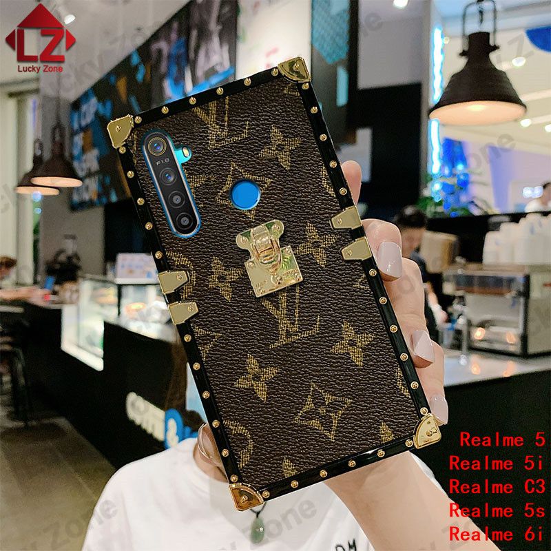 For Realme 5 / Realme 5i / Realme C3 / Realme 5s / Realme 6i / Realme C20 / Realme C21 / C11  Phone Case Classic All-inclusive Square Anti-Fall Soft TPU Mobile Phone Back Cover