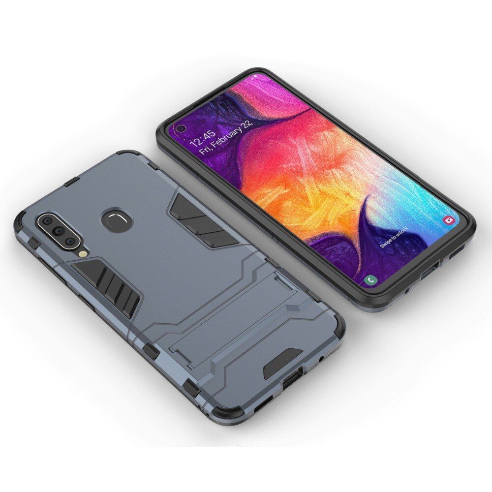 For Samsung Galaxy A60 Armor Premium Tactical Grip Kickstand Shockproof Dual Layer Rugged Hard & Soft Combination Back Cover