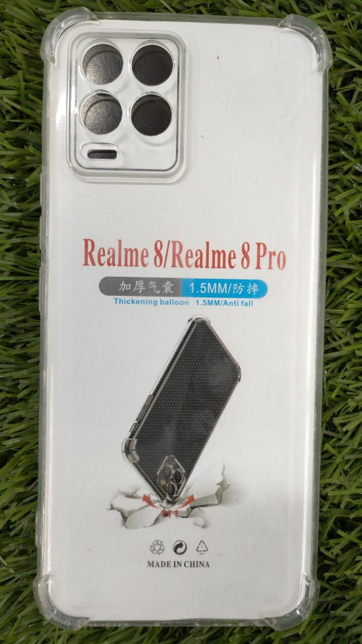 For Realme 8 / Realme 8 Pro shockproof Transparent liquid Cristal clear long time useable soft premium protective back cover